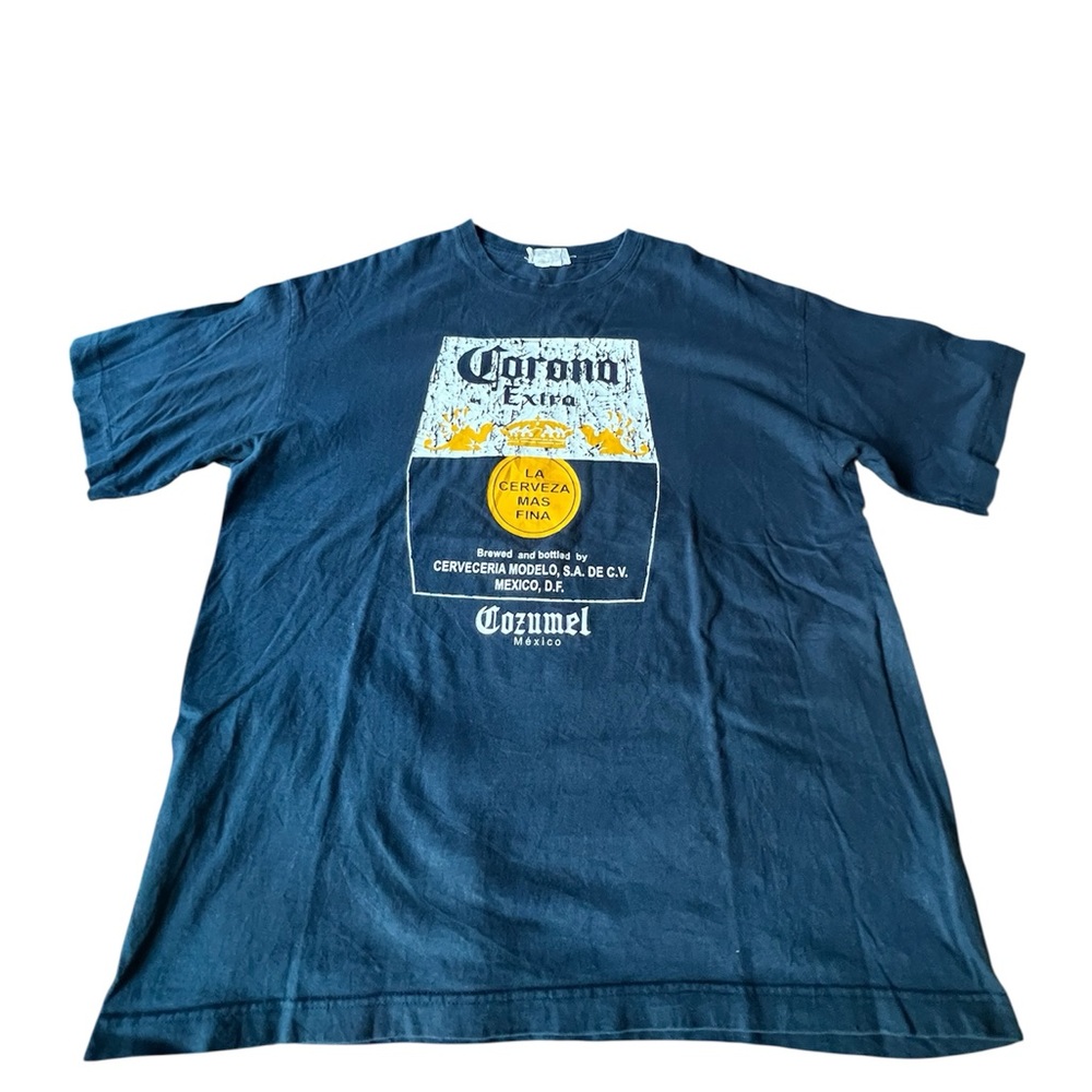 Corona Navy Short-Sleeve Graphic Tee with Yellow Accents